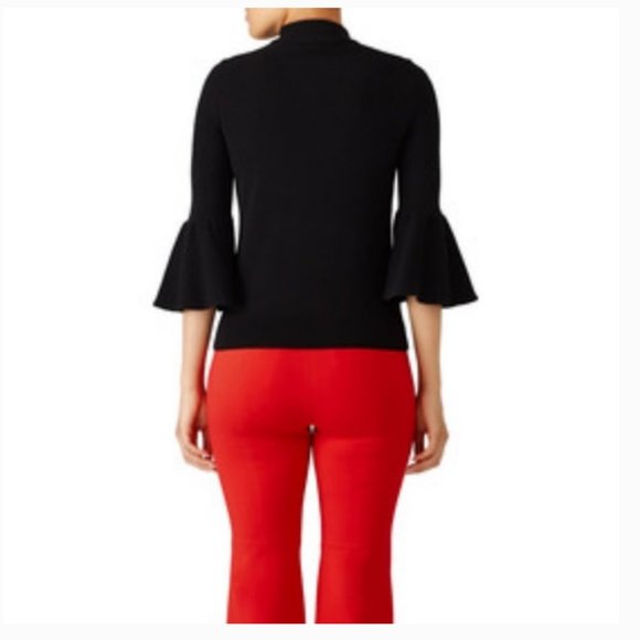 kate spade madison avenue black pink floral blossom sweater small nwot - Picture 3 of 12